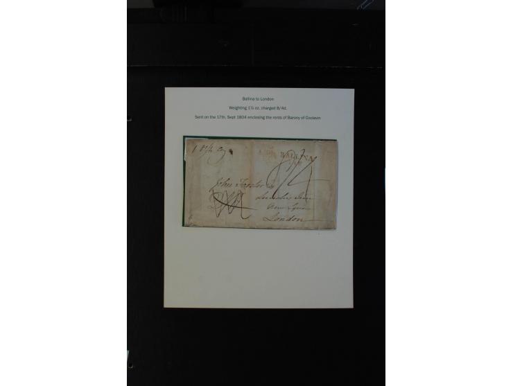 1712/1830 (ca.), aufgezogene Sammlung von rund 61 Briefen in sehr schöner Erhaltung, dabei Bishop Marks sowie viele 'Provinci