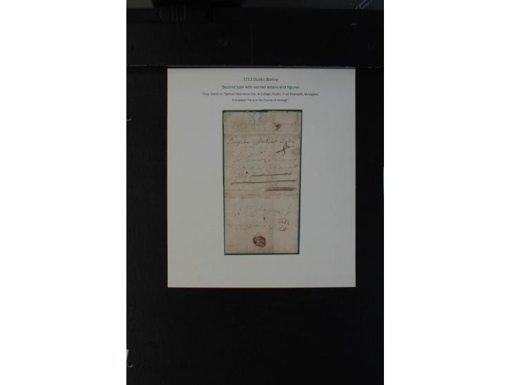 1712/1830 (ca.), aufgezogene Sammlung von rund 61 Briefen in sehr schöner Erhaltung, dabei Bishop Marks sowie viele 'Provinci