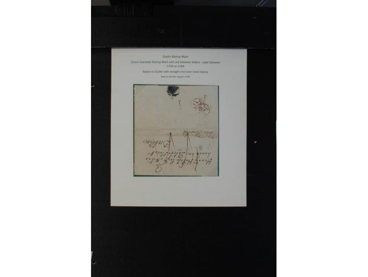 1712/1830 (ca.), aufgezogene Sammlung von rund 61 Briefen in sehr schöner Erhaltung, dabei Bishop Marks sowie viele 'Provinci