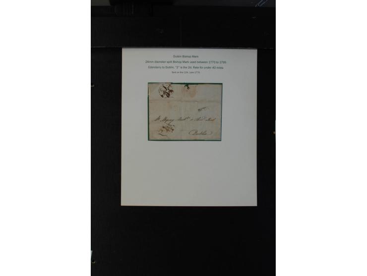 1712/1830 (ca.), aufgezogene Sammlung von rund 61 Briefen in sehr schöner Erhaltung, dabei Bishop Marks sowie viele 'Provinci