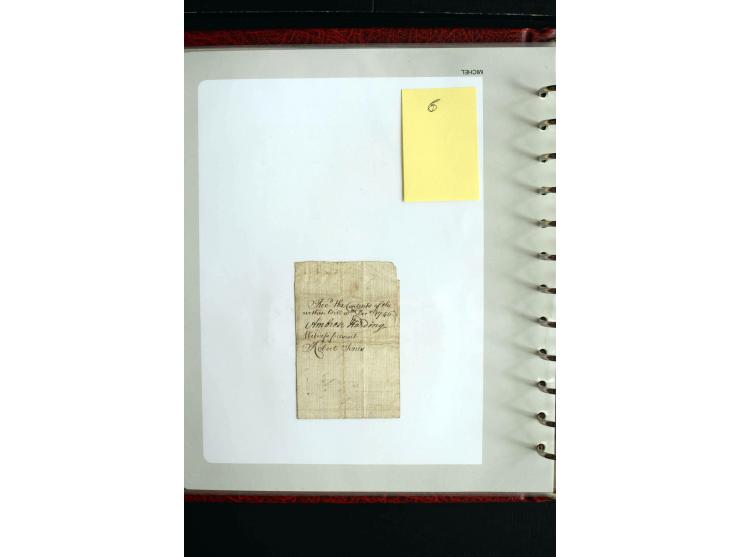 1740/1840 (ca.), überwiegend aufgezogene Sammlung von rund 50 Vorphila-Briefen, dabei viele interessante Stücke wie "S/IRELAN