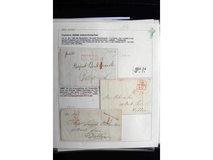 1828/1980 (ca.), interessante Partie Briefe und Karten, dabei Belege der Postreform 1840, schöne frühe Frankaturen und besser