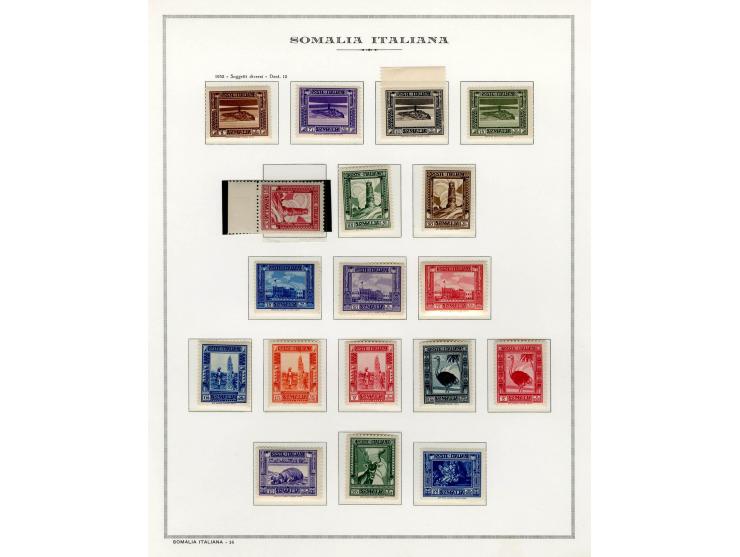 1863/38 (ca.), ungebrauchte Partie auf Albenblättern, dabei viele gute Werte, u.a. Italien Reklamemarken 92 R6-8, Ital. Somal