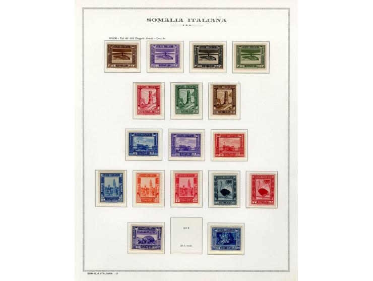 1863/38 (ca.), ungebrauchte Partie auf Albenblättern, dabei viele gute Werte, u.a. Italien Reklamemarken 92 R6-8, Ital. Somal