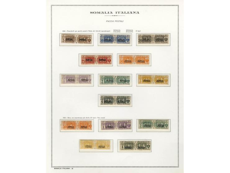 1863/38 (ca.), ungebrauchte Partie auf Albenblättern, dabei viele gute Werte, u.a. Italien Reklamemarken 92 R6-8, Ital. Somal