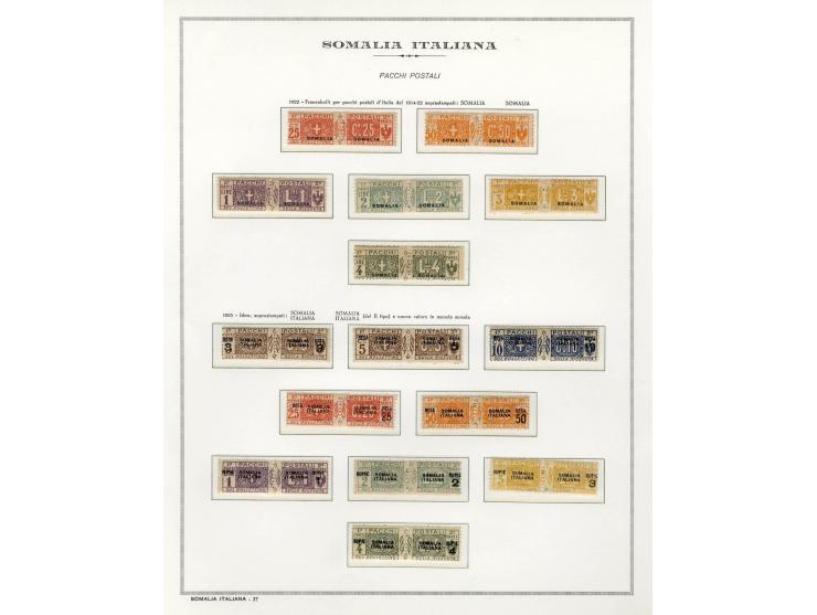 1863/38 (ca.), ungebrauchte Partie auf Albenblättern, dabei viele gute Werte, u.a. Italien Reklamemarken 92 R6-8, Ital. Somal