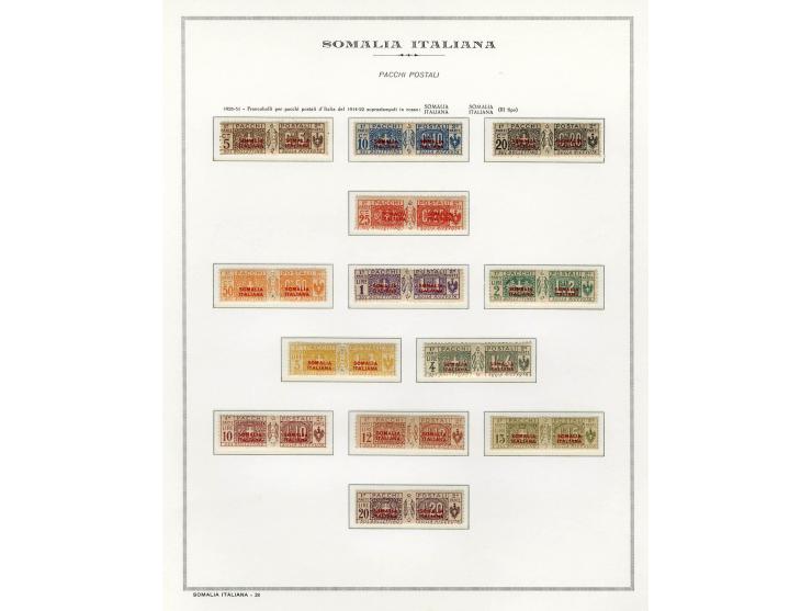 1863/38 (ca.), ungebrauchte Partie auf Albenblättern, dabei viele gute Werte, u.a. Italien Reklamemarken 92 R6-8, Ital. Somal