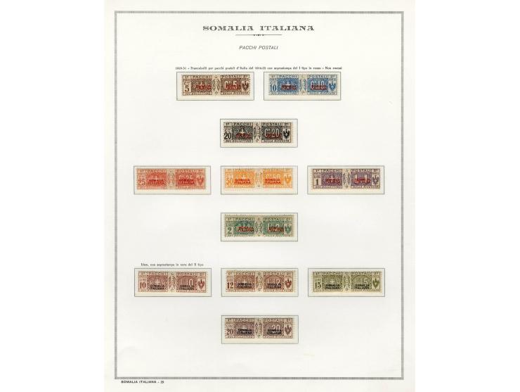 1863/38 (ca.), ungebrauchte Partie auf Albenblättern, dabei viele gute Werte, u.a. Italien Reklamemarken 92 R6-8, Ital. Somal