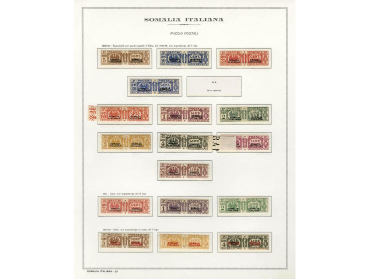 1863/38 (ca.), ungebrauchte Partie auf Albenblättern, dabei viele gute Werte, u.a. Italien Reklamemarken 92 R6-8, Ital. Somal