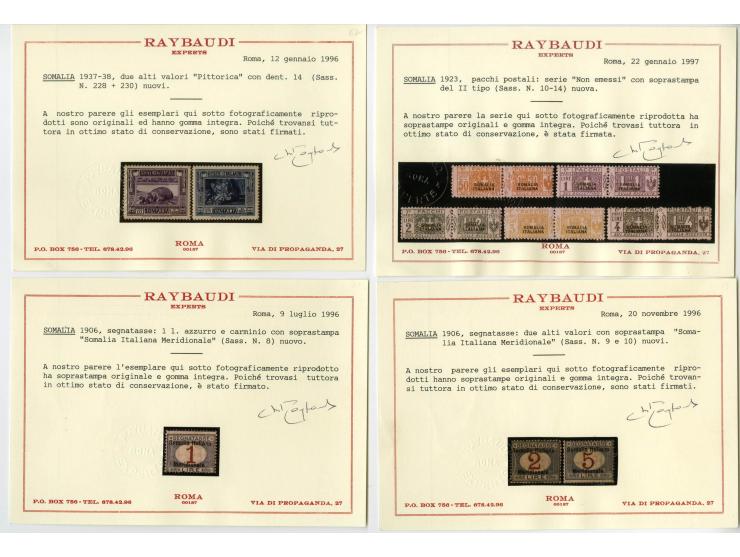 1863/38 (ca.), ungebrauchte Partie auf Albenblättern, dabei viele gute Werte, u.a. Italien Reklamemarken 92 R6-8, Ital. Somal