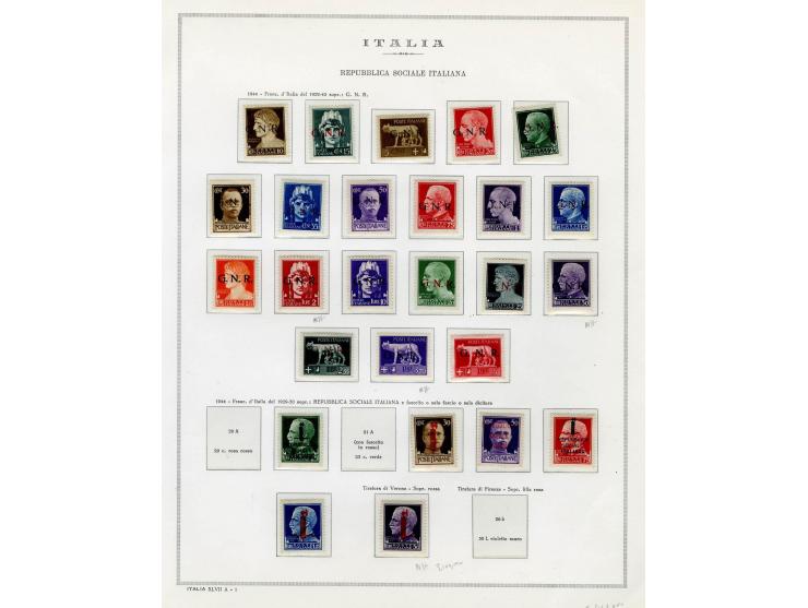 1863/38 (ca.), ungebrauchte Partie auf Albenblättern, dabei viele gute Werte, u.a. Italien Reklamemarken 92 R6-8, Ital. Somal