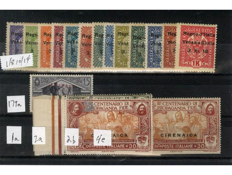 1920/44, interessante, meist ungebraucht/postfrische Partie auf Steckkarten, dabei verschiedene Besetzungsausgaben, Kolonien,