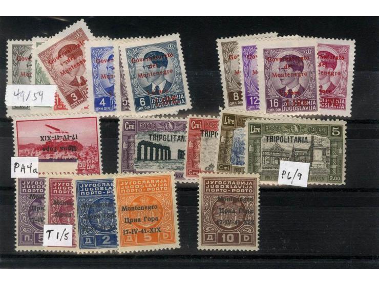 1920/44, interessante, meist ungebraucht/postfrische Partie auf Steckkarten, dabei verschiedene Besetzungsausgaben, Kolonien,