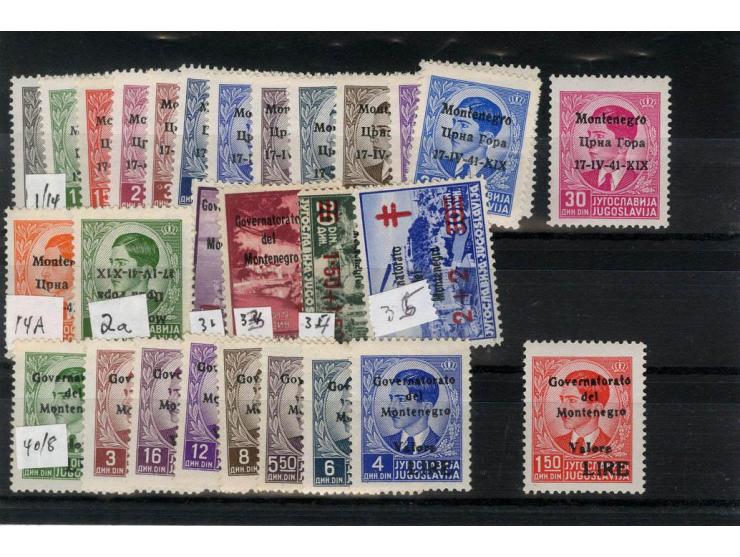 1920/44, interessante, meist ungebraucht/postfrische Partie auf Steckkarten, dabei verschiedene Besetzungsausgaben, Kolonien,