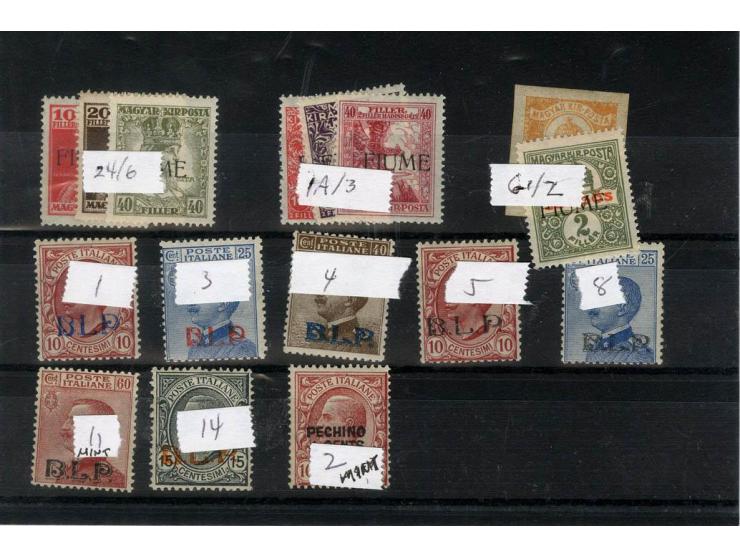 1920/44, interessante, meist ungebraucht/postfrische Partie auf Steckkarten, dabei verschiedene Besetzungsausgaben, Kolonien,