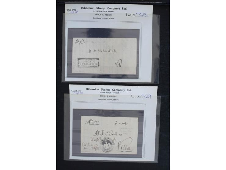 1810/1960 (ca.), ca. 50 Briefe, Karten und Ganzsachen inkl. etwas Gebiete, dabei viele interessante Vorphila-Briefe, Altitali
