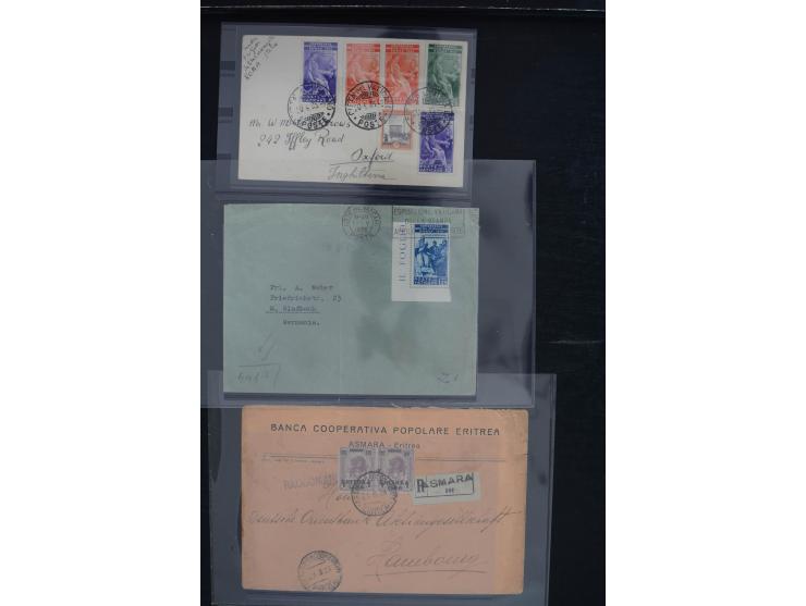 1810/1960 (ca.), ca. 50 Briefe, Karten und Ganzsachen inkl. etwas Gebiete, dabei viele interessante Vorphila-Briefe, Altitali