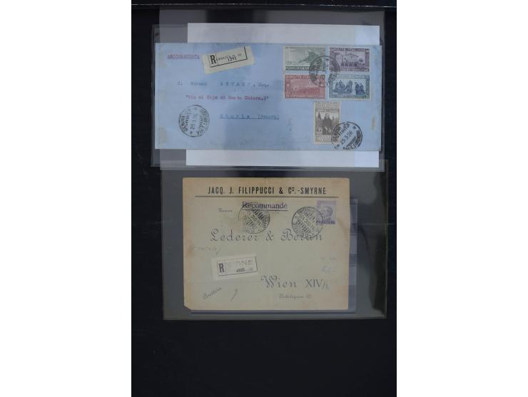 1810/1960 (ca.), ca. 50 Briefe, Karten und Ganzsachen inkl. etwas Gebiete, dabei viele interessante Vorphila-Briefe, Altitali