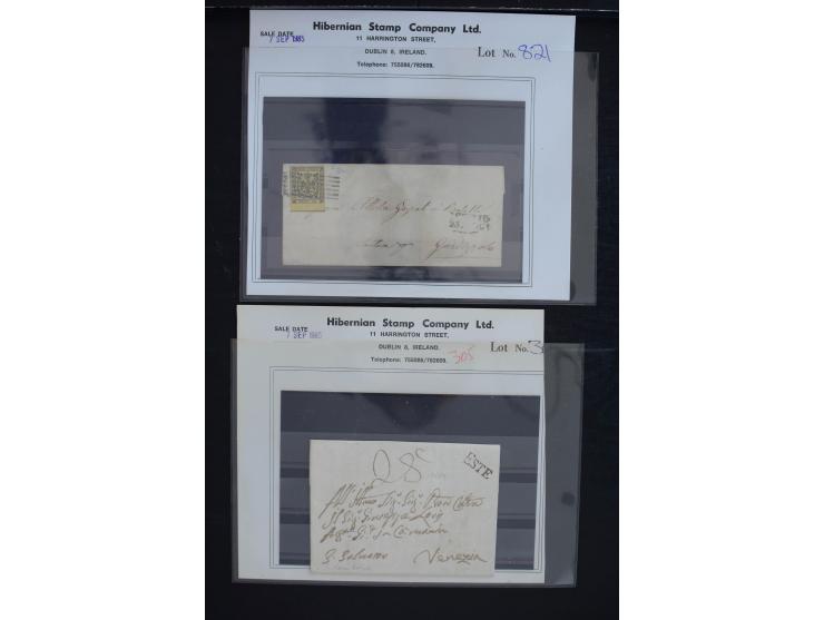 1810/1960 (ca.), ca. 50 Briefe, Karten und Ganzsachen inkl. etwas Gebiete, dabei viele interessante Vorphila-Briefe, Altitali