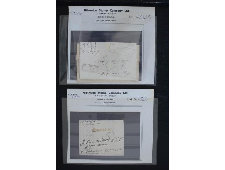 1810/1960 (ca.), ca. 50 Briefe, Karten und Ganzsachen inkl. etwas Gebiete, dabei viele interessante Vorphila-Briefe, Altitali