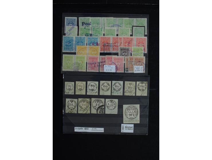 1854/1950, Fiskalmarken, umfangreiche ungebrauchte/postfrische und gestempelte Sammlung von über 1500 Werten ab KuK, dann Bos