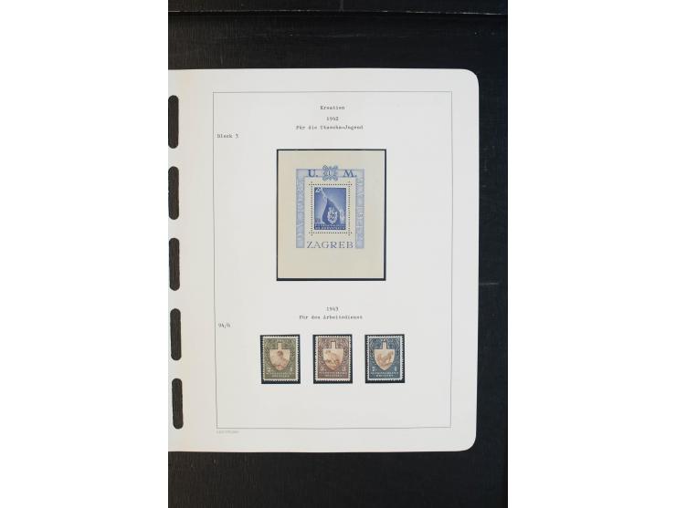 1941/45, postfrische und etwas ungebrauchte Sammlung mit Mi.-Nr. 24-38, 170-72 und Bl.8, je Fotoattest bzw. Fotobefund Huzani