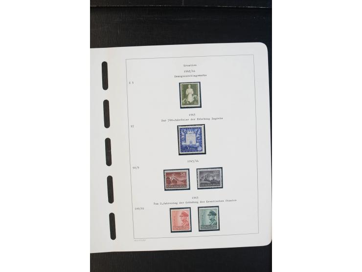1941/45, postfrische und etwas ungebrauchte Sammlung mit Mi.-Nr. 24-38, 170-72 und Bl.8, je Fotoattest bzw. Fotobefund Huzani