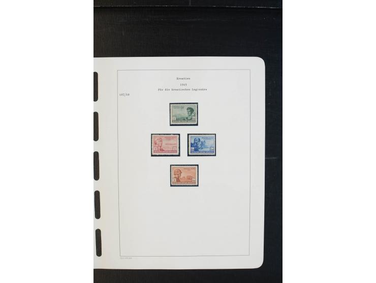 1941/45, postfrische und etwas ungebrauchte Sammlung mit Mi.-Nr. 24-38, 170-72 und Bl.8, je Fotoattest bzw. Fotobefund Huzani