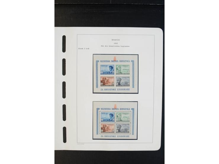 1941/45, postfrische und etwas ungebrauchte Sammlung mit Mi.-Nr. 24-38, 170-72 und Bl.8, je Fotoattest bzw. Fotobefund Huzani