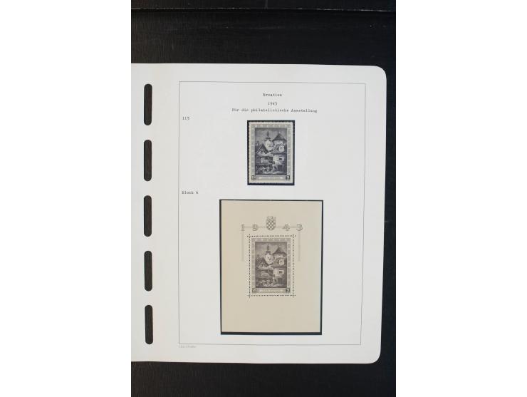 1941/45, postfrische und etwas ungebrauchte Sammlung mit Mi.-Nr. 24-38, 170-72 und Bl.8, je Fotoattest bzw. Fotobefund Huzani