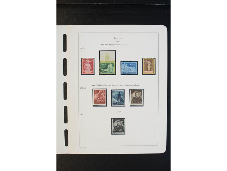 1941/45, postfrische und etwas ungebrauchte Sammlung mit Mi.-Nr. 24-38, 170-72 und Bl.8, je Fotoattest bzw. Fotobefund Huzani