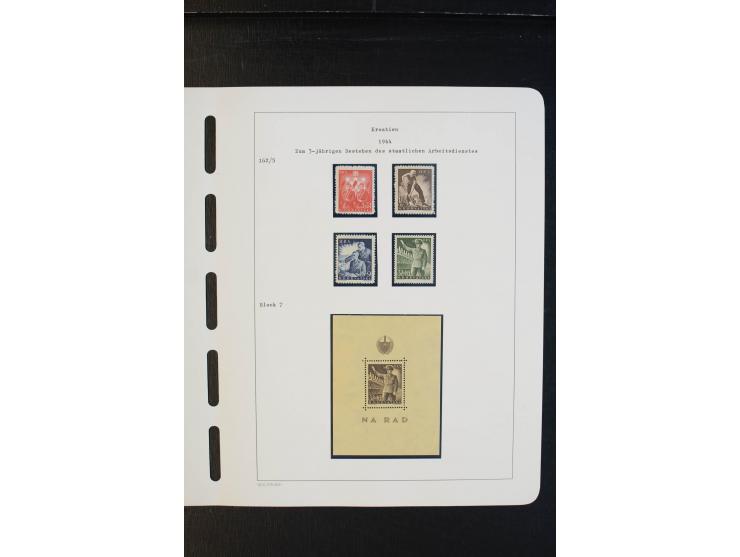 1941/45, postfrische und etwas ungebrauchte Sammlung mit Mi.-Nr. 24-38, 170-72 und Bl.8, je Fotoattest bzw. Fotobefund Huzani