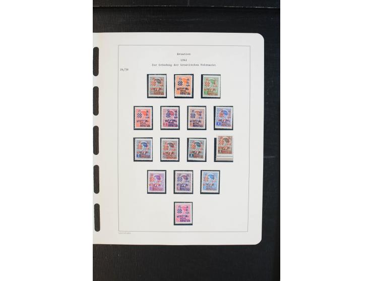 1941/45, postfrische und etwas ungebrauchte Sammlung mit Mi.-Nr. 24-38, 170-72 und Bl.8, je Fotoattest bzw. Fotobefund Huzani