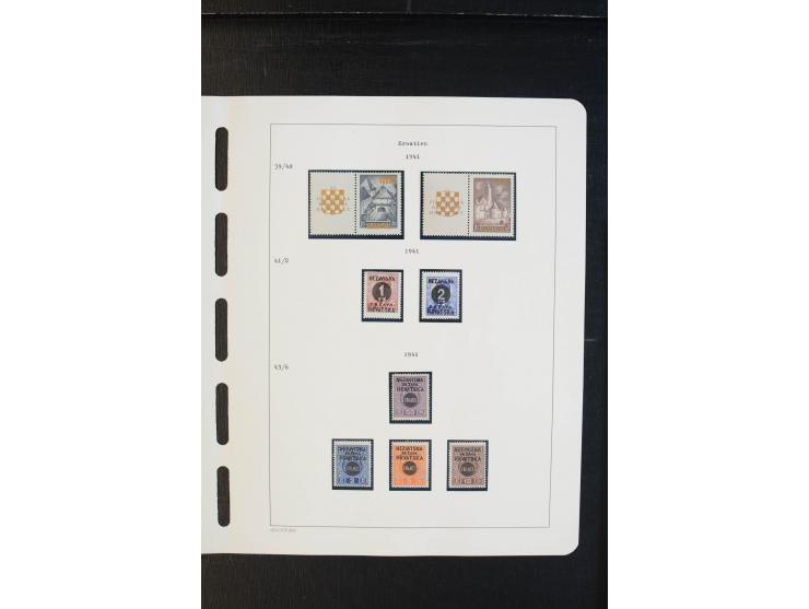 1941/45, postfrische und etwas ungebrauchte Sammlung mit Mi.-Nr. 24-38, 170-72 und Bl.8, je Fotoattest bzw. Fotobefund Huzani