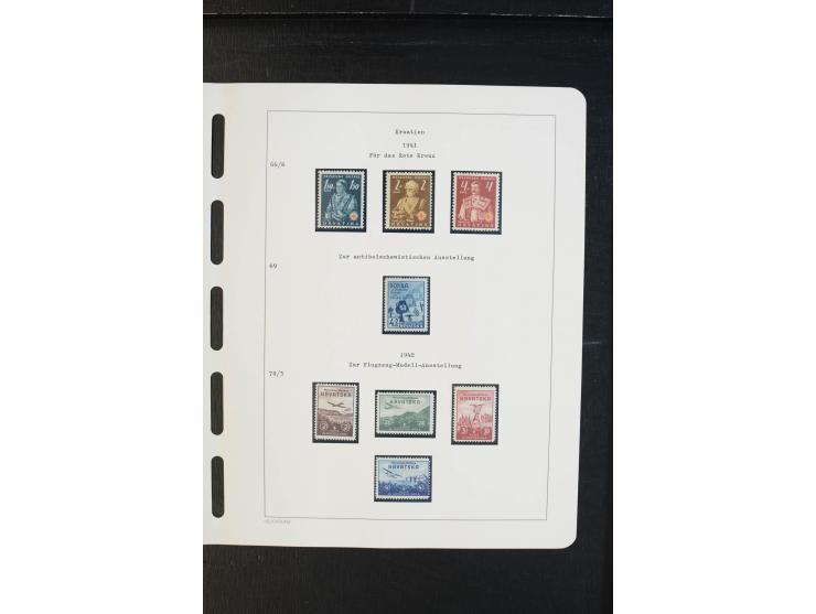 1941/45, postfrische und etwas ungebrauchte Sammlung mit Mi.-Nr. 24-38, 170-72 und Bl.8, je Fotoattest bzw. Fotobefund Huzani