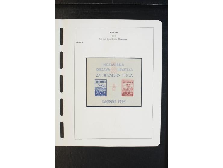 1941/45, postfrische und etwas ungebrauchte Sammlung mit Mi.-Nr. 24-38, 170-72 und Bl.8, je Fotoattest bzw. Fotobefund Huzani