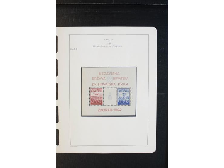 1941/45, postfrische und etwas ungebrauchte Sammlung mit Mi.-Nr. 24-38, 170-72 und Bl.8, je Fotoattest bzw. Fotobefund Huzani