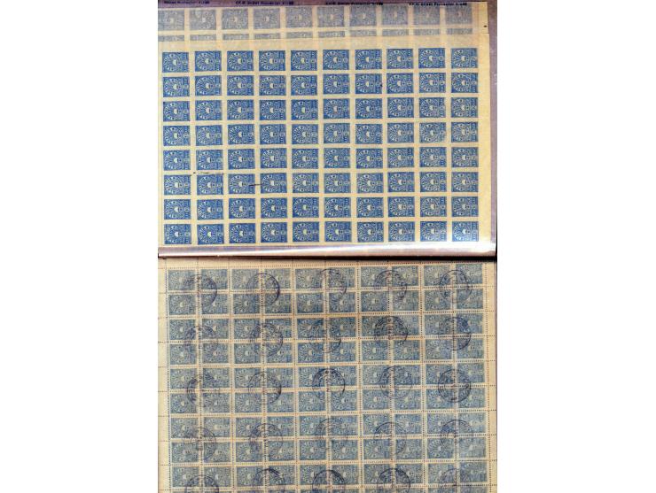 1919/33, kleine ungebrauchte/postfrische und gestempelte Partie, dabei Mi.-Nr. 1 im Bogen O17, Mi.-Nr. 94 im 18 Streifen mit 