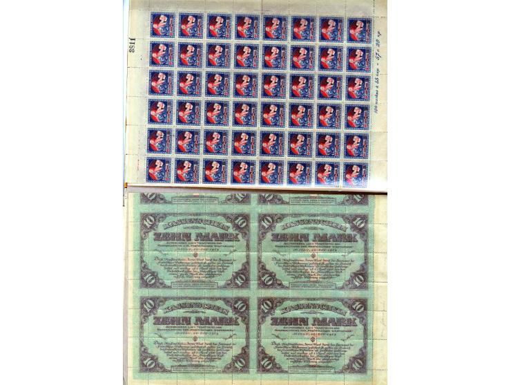 1919/33, kleine ungebrauchte/postfrische und gestempelte Partie, dabei Mi.-Nr. 1 im Bogen O17, Mi.-Nr. 94 im 18 Streifen mit 