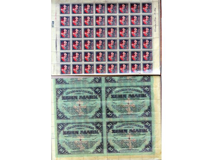 1919/33, kleine ungebrauchte/postfrische und gestempelte Partie, dabei Mi.-Nr. 1 im Bogen O17, Mi.-Nr. 94 im 18 Streifen mit 