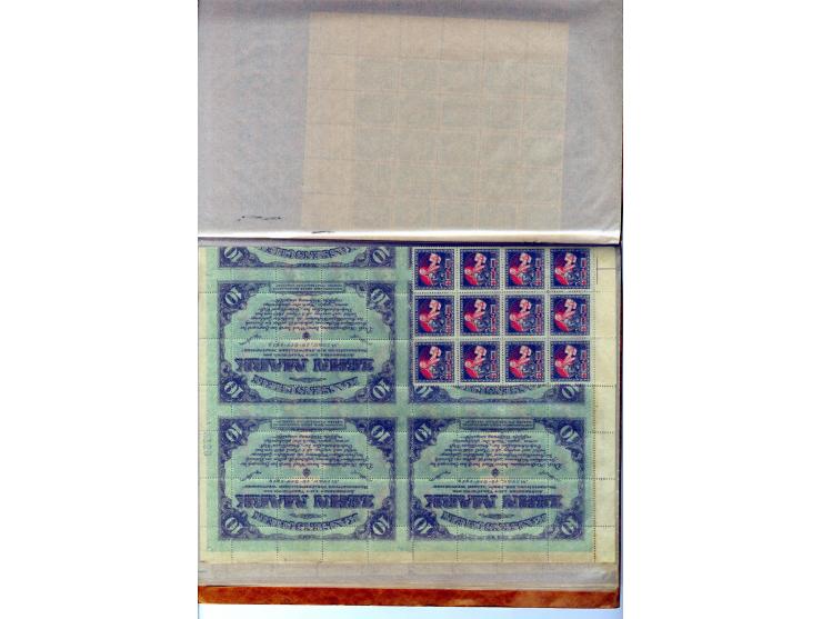 1919/33, kleine ungebrauchte/postfrische und gestempelte Partie, dabei Mi.-Nr. 1 im Bogen O17, Mi.-Nr. 94 im 18 Streifen mit 