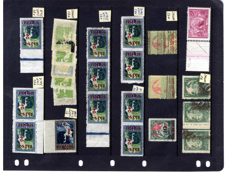 1919/33, kleine ungebrauchte/postfrische und gestempelte Partie, dabei Mi.-Nr. 1 im Bogen O17, Mi.-Nr. 94 im 18 Streifen mit 