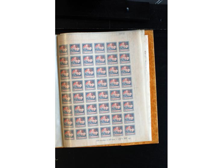 1919/33, kleine ungebrauchte/postfrische und gestempelte Partie, dabei Mi.-Nr. 1 im Bogen O17, Mi.-Nr. 94 im 18 Streifen mit 