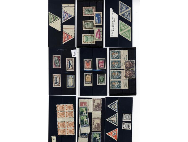 1919/33, kleine ungebrauchte/postfrische und gestempelte Partie, dabei Mi.-Nr. 1 im Bogen O17, Mi.-Nr. 94 im 18 Streifen mit 
