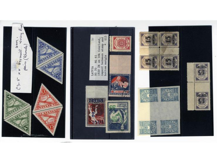 1919/33, kleine ungebrauchte/postfrische und gestempelte Partie, dabei Mi.-Nr. 1 im Bogen O17, Mi.-Nr. 94 im 18 Streifen mit 