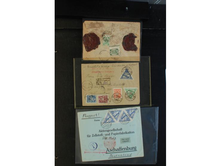 1817/1941, interessante Partie von 32 Briefen bzw. Karten ab Vorphila, dabei bessere Frankaturen, provisorische Entwertungen,
