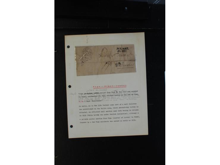 1817/1941, interessante Partie von 32 Briefen bzw. Karten ab Vorphila, dabei bessere Frankaturen, provisorische Entwertungen,