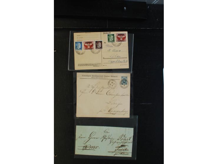 1817/1941, interessante Partie von 32 Briefen bzw. Karten ab Vorphila, dabei bessere Frankaturen, provisorische Entwertungen,