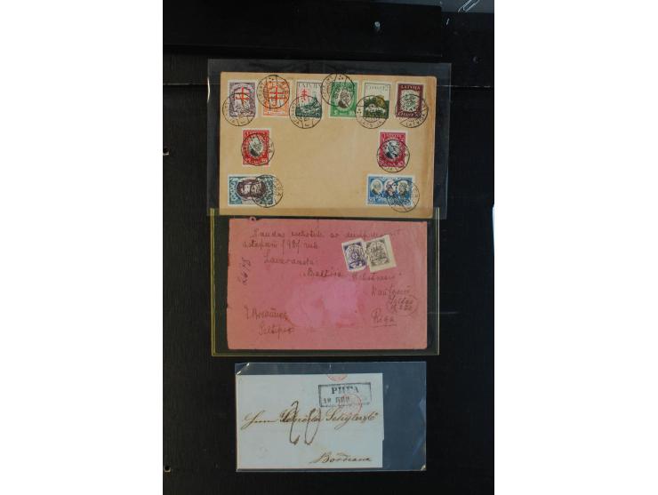 1817/1941, interessante Partie von 32 Briefen bzw. Karten ab Vorphila, dabei bessere Frankaturen, provisorische Entwertungen,