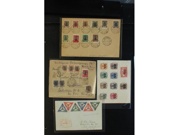 1817/1941, interessante Partie von 32 Briefen bzw. Karten ab Vorphila, dabei bessere Frankaturen, provisorische Entwertungen,